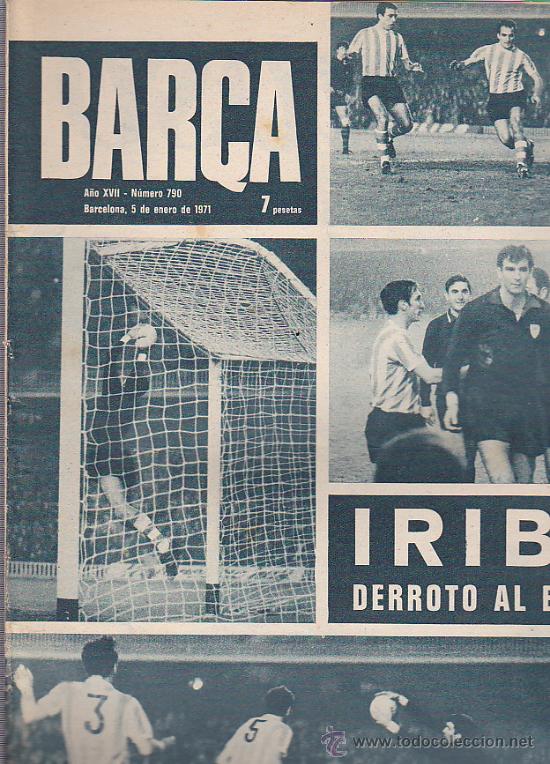 Sports collectibles: REVISTA BAR&Ccedil;A 5-1-1971 BARCELONA AT. BILBAO