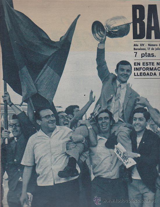 Sports collectibles: REVISTA BAR&Ccedil;A 17-7-1968 CAMPEON DE COPA