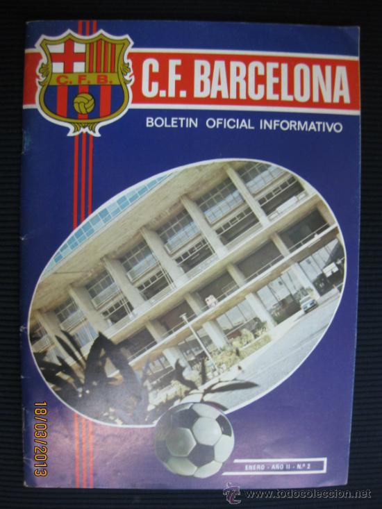 Collezionismo sportivo: BOLET&Iacute;N C.F.BARCELONA. N&ordm; 2. ENERO 1971. FIGURA DEL MES REXACH.