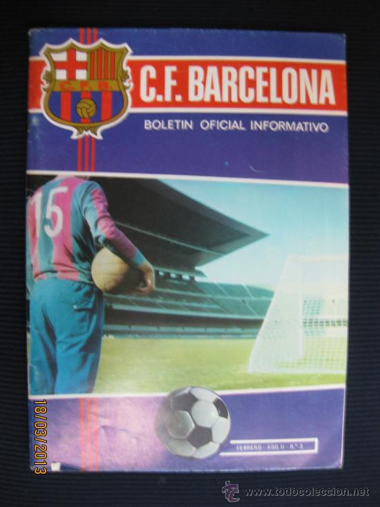 Coleccionismo deportivo: BOLET&Iacute;N C.F.BARCELONA. N&ordm; 3. FEBRERO 1971. FIGURA DEL MES MARCIAL.