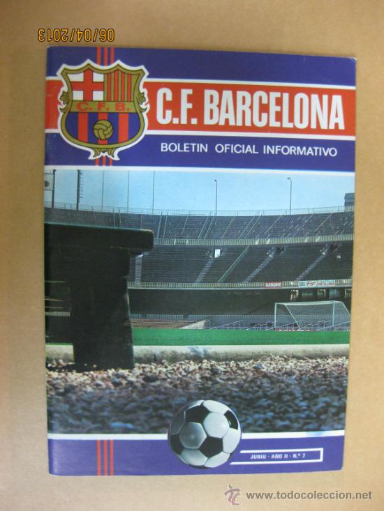 Collezionismo sportivo: BOLETIN OFICIAL INFORMATIVO C.F.BARCELONA. N&ordm; 7. JUNIO 1971.