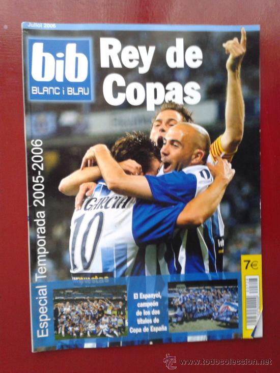 Coleccionismo deportivo: Anuario Blanc i Blau f&uacute;tbol 2005-06 RCD Espanyol Espa&ntilde;ol camp&eacute;on Copa del Rey Real Zaragoza rival