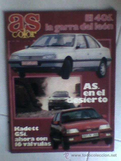 Coleccionismo deportivo: As color 112 Peugeot 405 Kadett Gsi  n&ordm; 118 1988 con poster