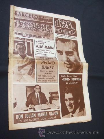 Sports collectibles: DICEN - BARCELONA, PRIMER ENTRENAMIENTO - N&ordm; 1394 -  29 JULIO 1969  -