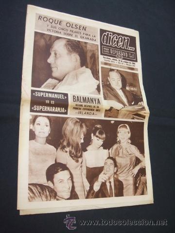 Sports collectibles: DICEN - ROQUE OLSEN Y SUS 5 PILARES PARA LA VICTORIA SOBRE EL GRANADA - N&ordm; 540 -  29 OCTUBRE 1966 -
