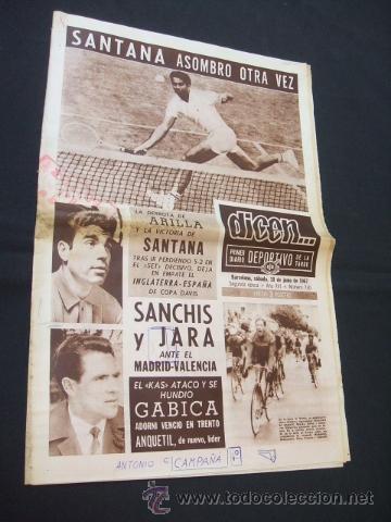 Sports collectibles: DICEN - SANTANA ASOMBRO OTRA VEZ - N&ordm; 730 - 10 JUNIO 1967 -