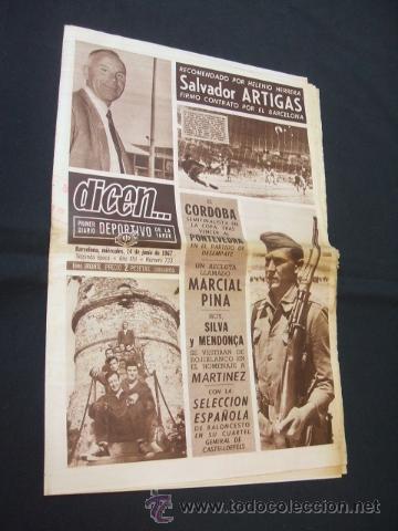Sports collectibles: DICEN - UN RECLUTA LLAMADO MARCIAL PINA - N&ordm; 733 - 14 JUNIO 1967 -
