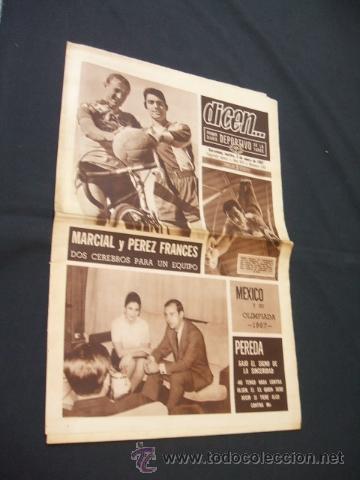 Sports collectibles: DICEN - PEREDA BAJO EL SIGNO DE LA SINCERIDAD - N&ordm; 595 - 3 ENERO 1967 -