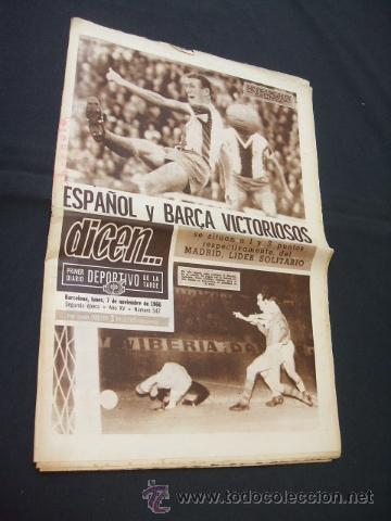 Sports collectibles: DICEN - ESPA&Ntilde;OL Y BAR&Ccedil;A VICTORIOSOS - N&ordm; 547 - 7 NOVIEMBRE 1966