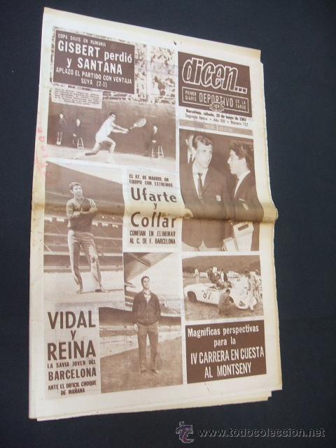 Sports collectibles: DICEN - VIDAL Y REINA, LA SAVIA JOVEN DEL BARCELONA  - N&ordm; 712 - 20 MAYO 1967 -