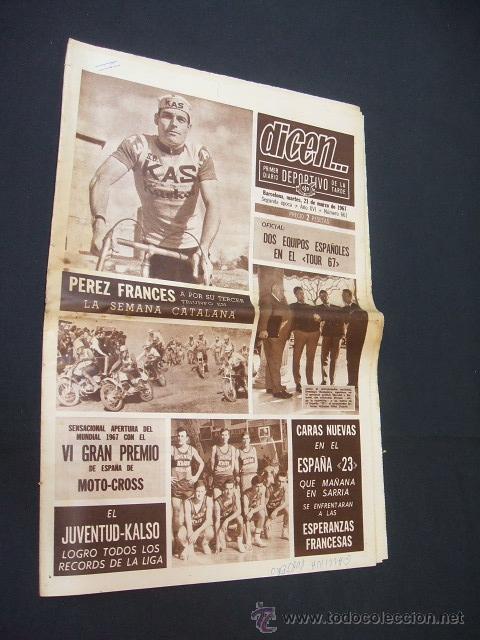 Sports collectibles: DICEN - DOS EQUIPOS ESPA&Ntilde;OLES EN EL TOUR 67  - N&ordm; 661 - 21 MARZO 1967 -