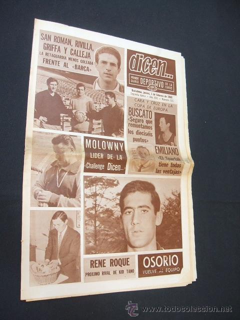 Sports collectibles: DICEN - CARA Y CRUZ EN LA COPA DE EUROPA DE BALONCESTO - N&ordm; 931 - 1 FEBRERO 1968 -