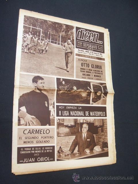 Sports collectibles: DICEN - CARMELO, EL SEGUNDO PORTERO MENOS GOLEADO - N&ordm; 605 - 14 ENERO 1967 -