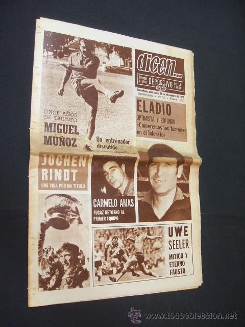 Sports collectibles: DICEN - UWE SEELER, MITICO Y ETERNO FAUSTO - N&ordm; 1825 - 16 DICIEMBRE 1970 -