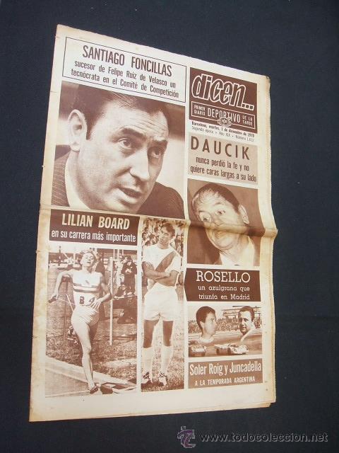 Sports collectibles: DICEN - ROSELLO, UN AZULGRANA QUE TRIUNFA EN MADRID - N&ordm; 1812 - 1 DICIEMBRE 1970 -