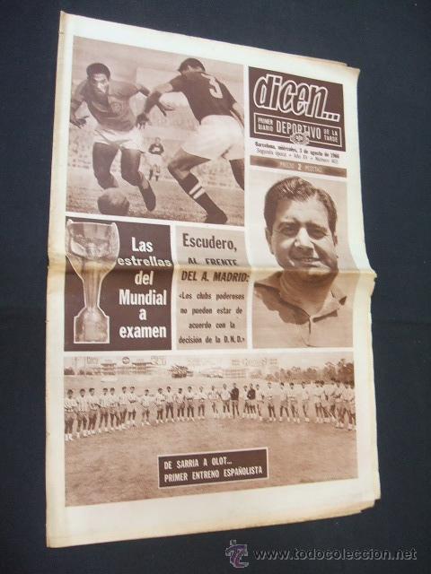 Sports collectibles: DICEN - LAS ESTRELLAS DEL MUNDIAL A EXAMEN - N&ordm; 465 - 3 AGOSTO 1966 -