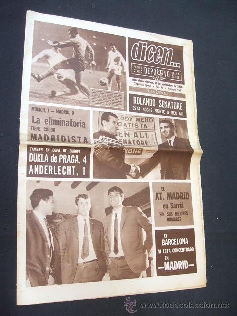 Sports collectibles: DICEN - MUNICH 1 REAL MADRID 0, LA ELIMINATORIA TIENE COLOR MADRIDISTA - N&ordm; 557 - 18 NOV. 1966 -