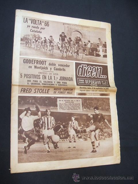 Sports collectibles: DICEN - LA VOLTA 66 YA RUEDA POR CATALU&Ntilde;A - N&ordm; 499 - 12 SEPTIEMBRE 1966 -