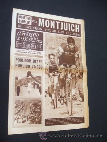 Sports collectibles: DICEN - EN MONTJUICH SE BATIERON TODOS LOS RECORDS - N&ordm; 837 - 13 OCTUBRE 1967 -