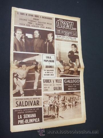 Sports collectibles: DICEN -EL EQUIPO DE ESPA&Ntilde;A FRENTE A CHECOSLOVAQUIA - N&ordm; 840 - 17 OCTUBRE 1967 -