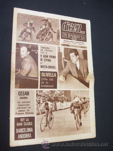 Sports collectibles: DICEN -  OLIVELLA OTRA VEZ EN EL BANQUILLO  - N&ordm; 672 - 4 ABRIL 1967 -