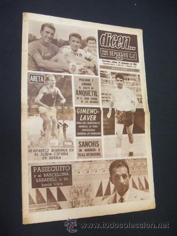 Sports collectibles: DICEN -  POULIDOR Y GIMONDI AL ASALTO DE ANQUETIL  - N&ordm; 510 - 24 SEPTIEMBRE 1966 -