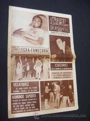 Sports collectibles: DICEN -  MAS SOBRE EL LEGRA-FAMECHON  - N&ordm; 1235 - 23 ENERO 1969 -