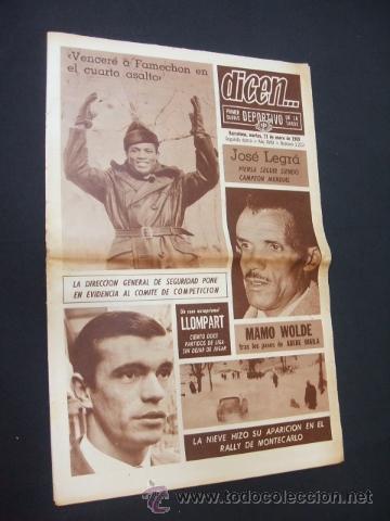 Sports collectibles: DICEN -  JOSE LEGRA, PIENSA SEGUIR SIENDO CAMPEON MUNDIAL  - N&ordm; 1233 - 21 ENERO 1969 -