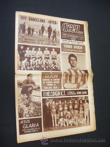 Sports collectibles: DICEN - HOY: BARCELONA - INTER - N&ordm; 1538 - 14 ENERO 1970 -