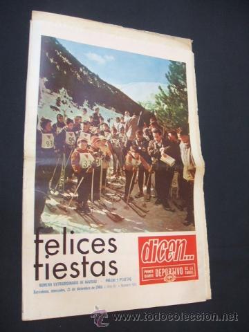Sports collectibles: DICEN - N&ordm; EXTRAORDINARIO DE NAVIDAD - N&ordm; 585 - 21 DICIEMBRE 1966 -