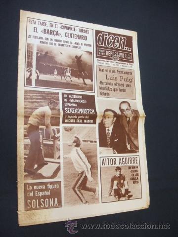 Sports collectibles: DICEN - ESTA TARDE EN TURIN, EL PARTIDO 100 DEL BAR&Ccedil;A EN EUROPA - N&ordm; 1789 - 4 NOVIEMBRE 1970 -