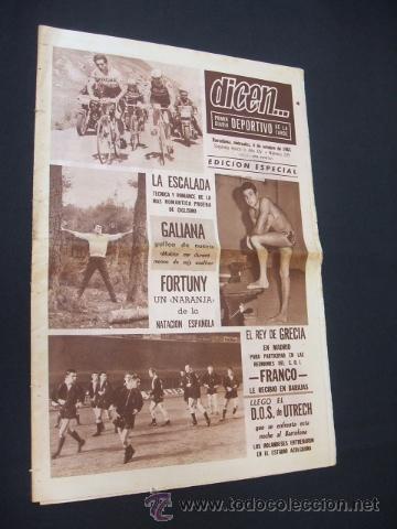 Sports collectibles: DICEN - LLEGO EL D.O.S. DE UTRECH QUE ESTA NOCHE SE ENFRENTA AL BARCELONA - 6 OCTUBRE 1965 -