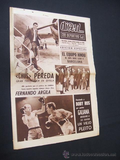 Sports collectibles: DICEN - PEREDA, GRAN TRIUNFADOR EN SEVILLA - N&ordm; 229 - 29 OCTUBRE 1965 -