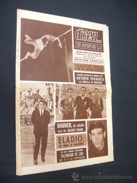 Sports collectibles: DICEN - IGNACIO SOLA, A POR LOS 5 METROS EN PERTIGA  - N&ordm; 142 - 20 JULIO 1965 -