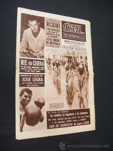 Sports collectibles: DICEN - ENTREVISTA CON JOSE LEGRA - N&ordm; 124 - 29 JUNIO 1965 -