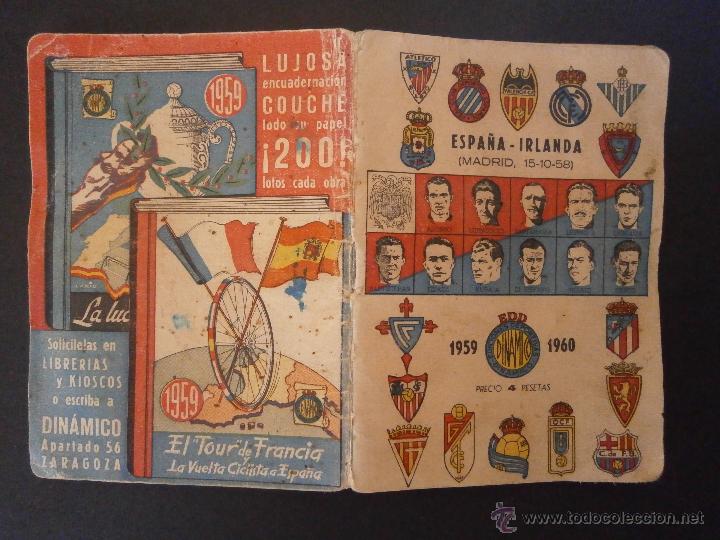 Collezionismo sportivo: FUTBOL. CALENDARIO DE BOLSILLO DINAMICO. CAMPEONATO LIGA,1959-1960.