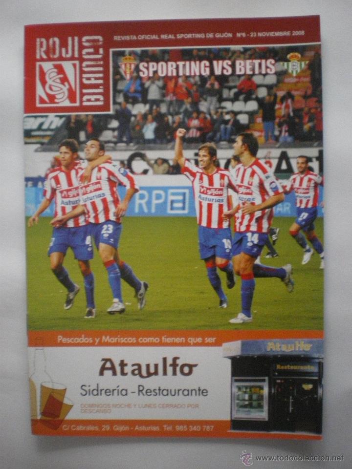 Real Sporting De Gijón Real Betis Balompié Revista Of Rojiblanco Nº 6 23112008 P Diego Castro