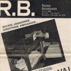 Coleccionismo deportivo: R.B. - REVISTA BARCELONISTA - Nº 668 - AÑO XIII - 17 ENERO 1978 - FOTOS ADICIONALES. Lote 108829387