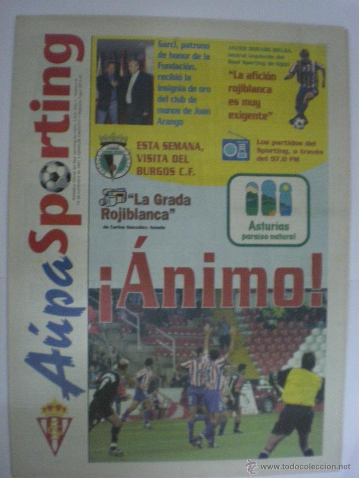 Coleccionismo deportivo: Real Sporting de Gij&oacute;n - Burgos C.F. - Peri&oacute;dico oficial A&uacute;pa Sporting - N&ordm; 8 - 10/11/2001