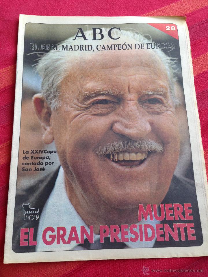 Coleccionismo deportivo: REVISTA PERIODICO ABC NUMERO N&ordm; 28 EL REAL MADRID CAMPEON DE EUROPA XXIV COPA SANTIAGO BERNABEU