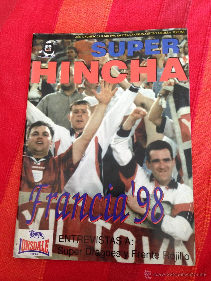 Coleccionismo deportivo: REVISTA FANZINE HOOLIGANS ULTRAS SUPER HINCHA FRANCIA FRANCE 98 FRENTE ROJILLO SUPER DRAGOES