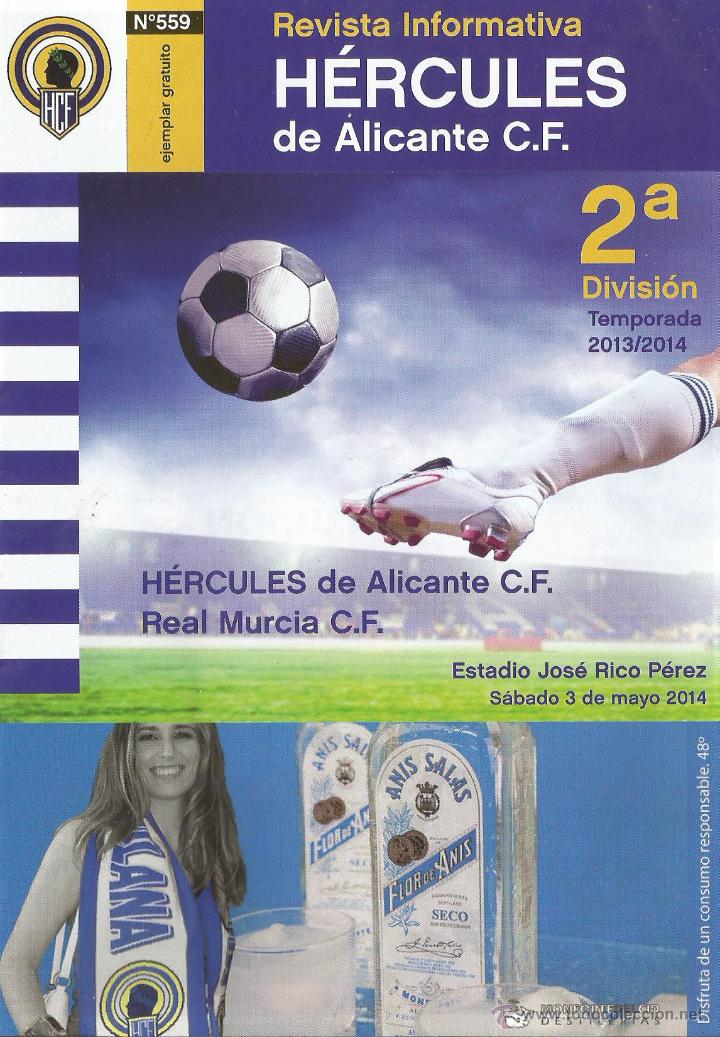 Coleccionismo deportivo: Revista Informativa H&eacute;rcules de Alicante, n&ordm; 559. H&eacute;rcules-Murcia