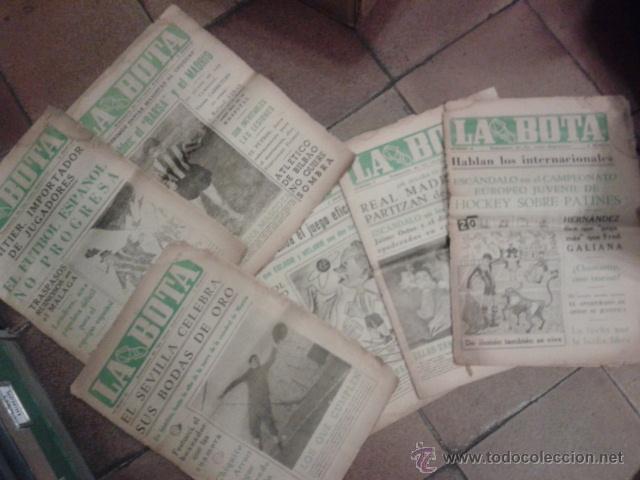 Collectionnisme sportif: Lote de 6 semanario deportivo la bota Numeros: 2, 7,  9,10, 12, 13. A&ntilde;o 1955