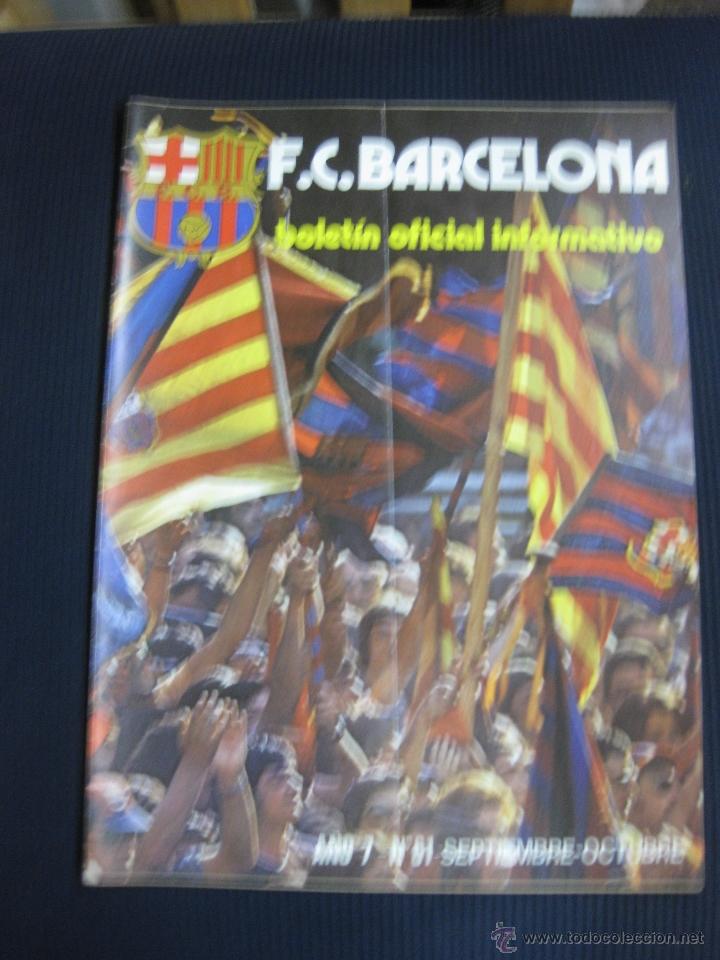 Sammelleidenschaft Sport: F.C.BARCELONA. BOLETIN OFICIAL INFORMATIVO N&ordm; 61.SEPT.-OCTUBRE 1976.