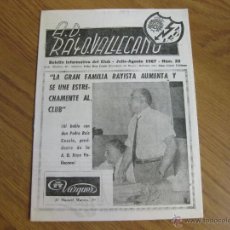 Coleccionismo deportivo: BOLETIN DE LA AGRUPACION DEPORTIVA RAYO VALLECANO NUMERO 22 DEL AÑO 1967