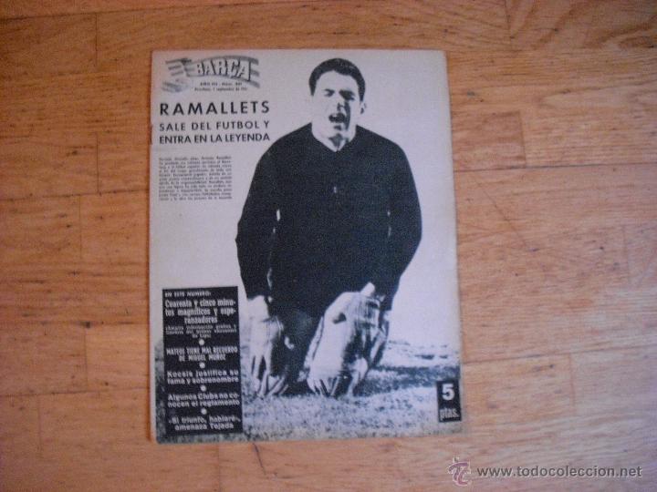 Sports collectibles: BAR&Ccedil;A 1961. EN PORTADA : RAMALLETS SALE DEL FUTBOL Y ENTRA EN LA LEYENDA