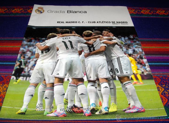 Coleccionismo deportivo: GRADA BLANCA REAL MADRID CLUB ATL&Eacute;TICO MADRID. LIGA JORNADA 3. 13-9-14. P&Oacute;STER CRISTIANO RONALDO.