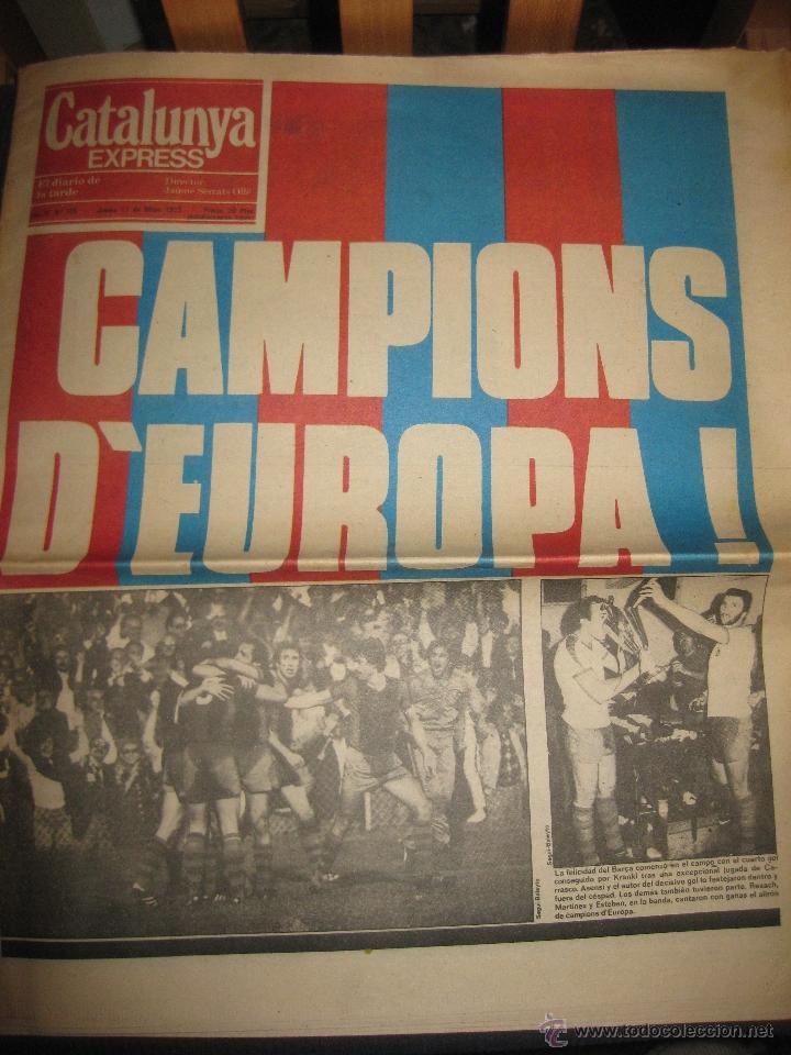 Collezionismo sportivo: CAMPIONS D'EUROPA. CATALUNYA EXPRESS N&ordm; 738.  17 MAYO 1979