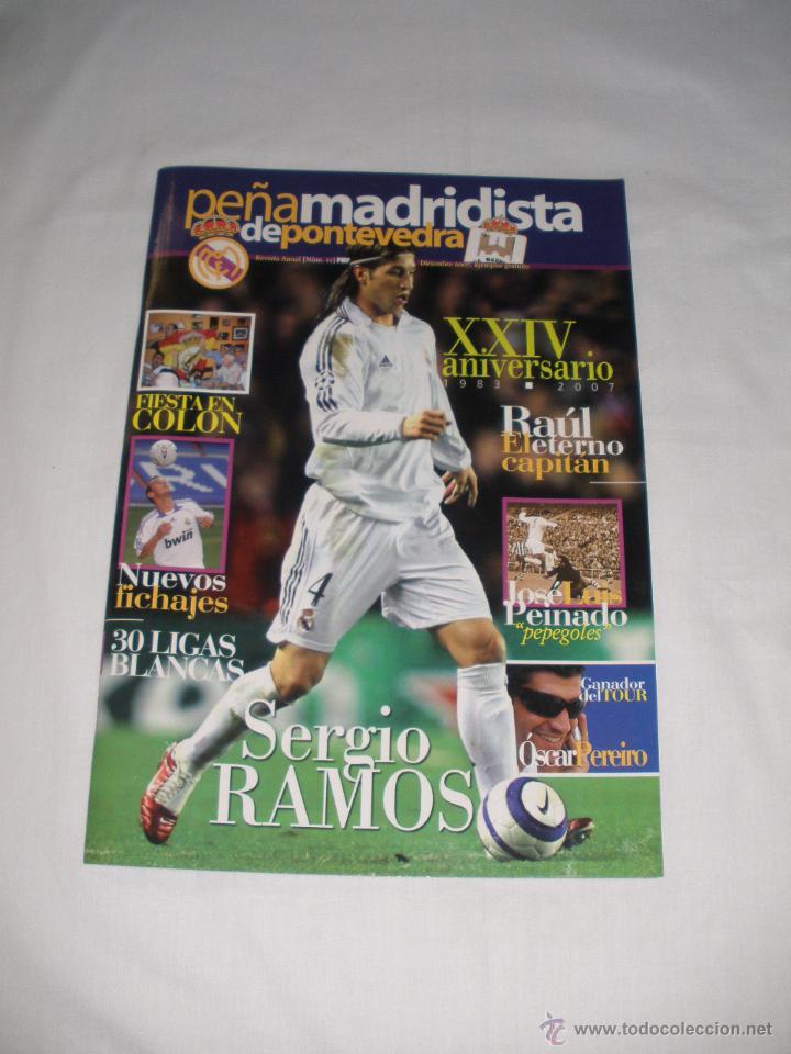 Coleccionismo deportivo: REVISTA PE&Ntilde;A MADRIDISTA DE PONTEVEDRA. POSTER CENTRAL SERGIO RAMOS. N&ordm; 11. DICIEMBRE 2007