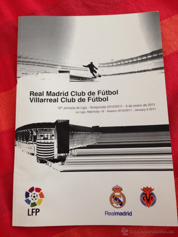Collezionismo sportivo: PROGRAMA DOSSIER VIP REAL MADRID VILLARREAL LIGA 2010 2011 PALCO PRESIDENCIA SANTIAGO BERNABEU